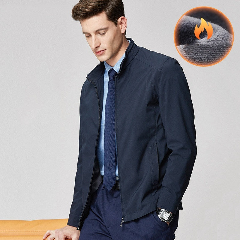 Simple Windproof Men's Stand-Up Collar Jacket
