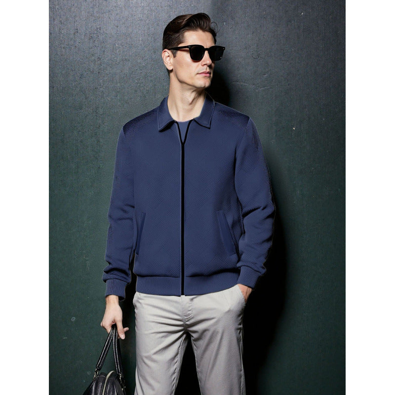 Men's Casual Knitted Zip-up Jacket Hot Sale