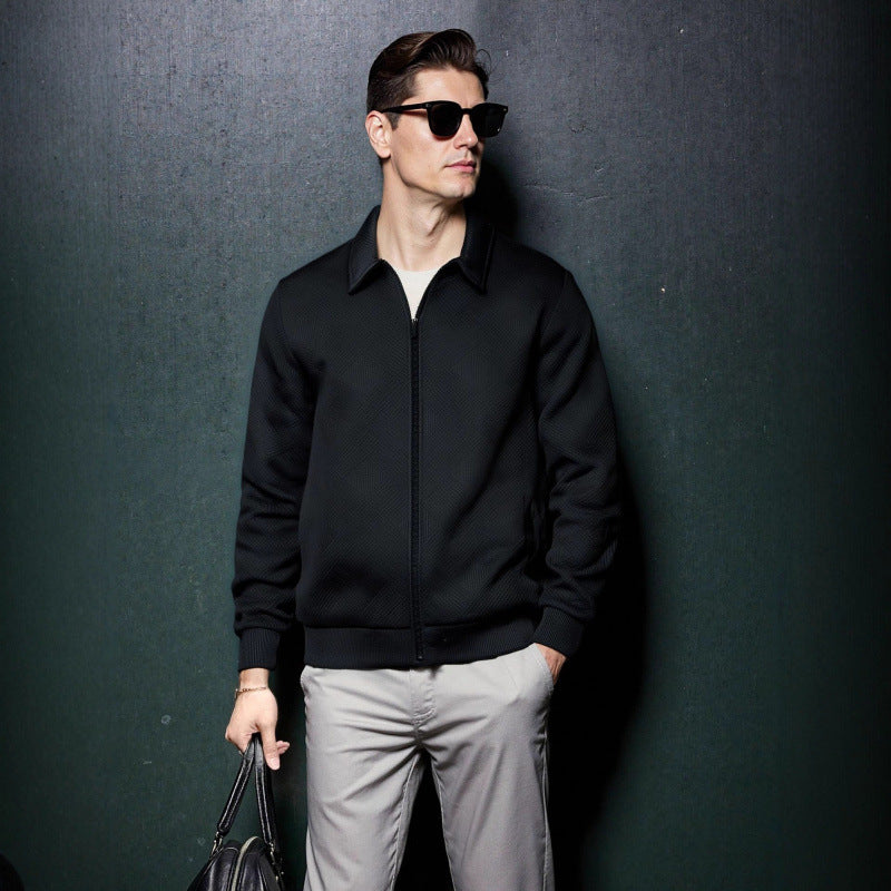 Men's Casual Knitted Zip-up Jacket Hot Sale