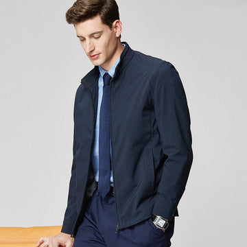 Simple Windproof Men's Stand-Up Collar Jacket