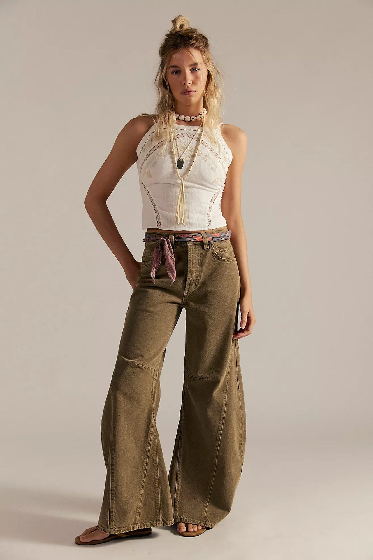 Early Autumn New Arrival Retro High-Waist Wide-Leg Denim Jeans Womens Loose-fit Designer Trousers