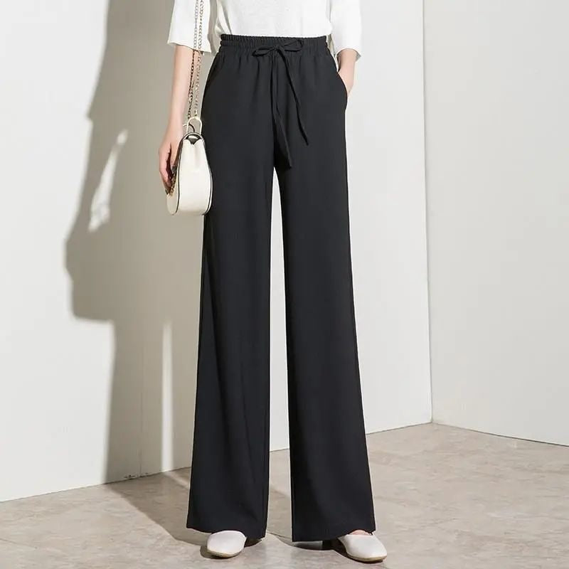 Lightweight Wide-leg Pants Women's Loose-fit