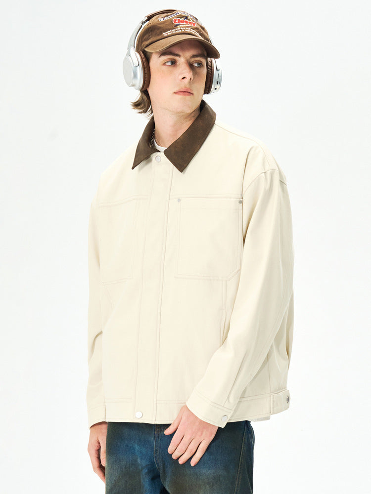New SpringAutumn Executive Jacket For Men Pure Cotton Outerwear