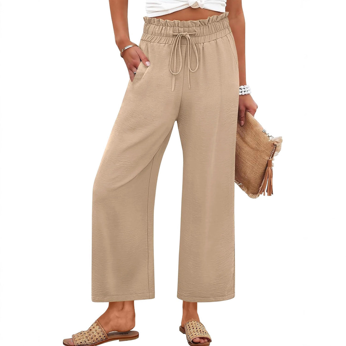 Loose-fitting Versatile Solid-color Straight-leg Wide-leg Pants