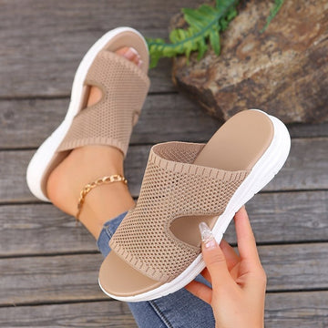 Womens Wedge-heel Thick-soled Mesh Hollow-out Breathable Sandals