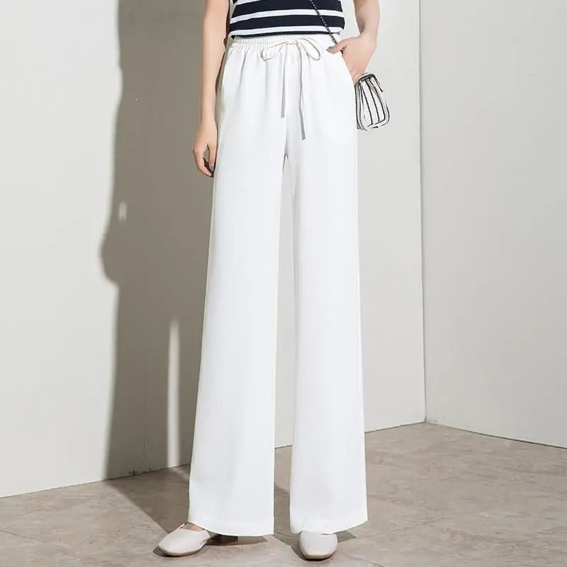 Lightweight Wide-leg Pants Women's Loose-fit