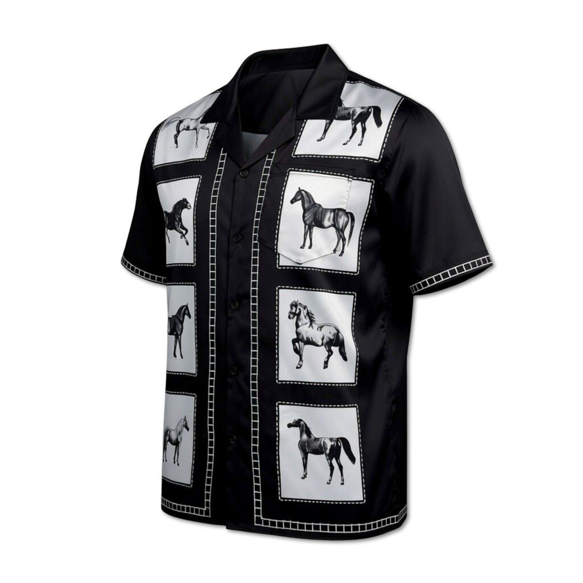 Cuban-flag Print Men's Short-sleeve Shirt