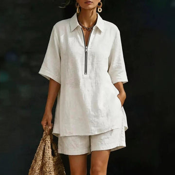 Women's Top Short-Sleeve Shirt Set
