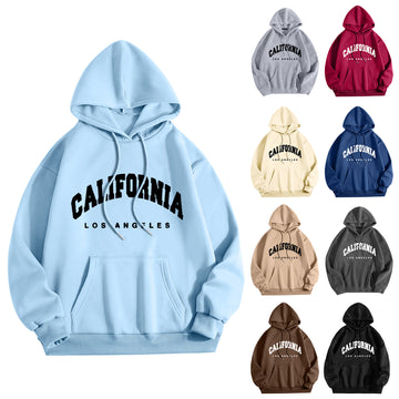 Hoodie With Letter Print Sweater