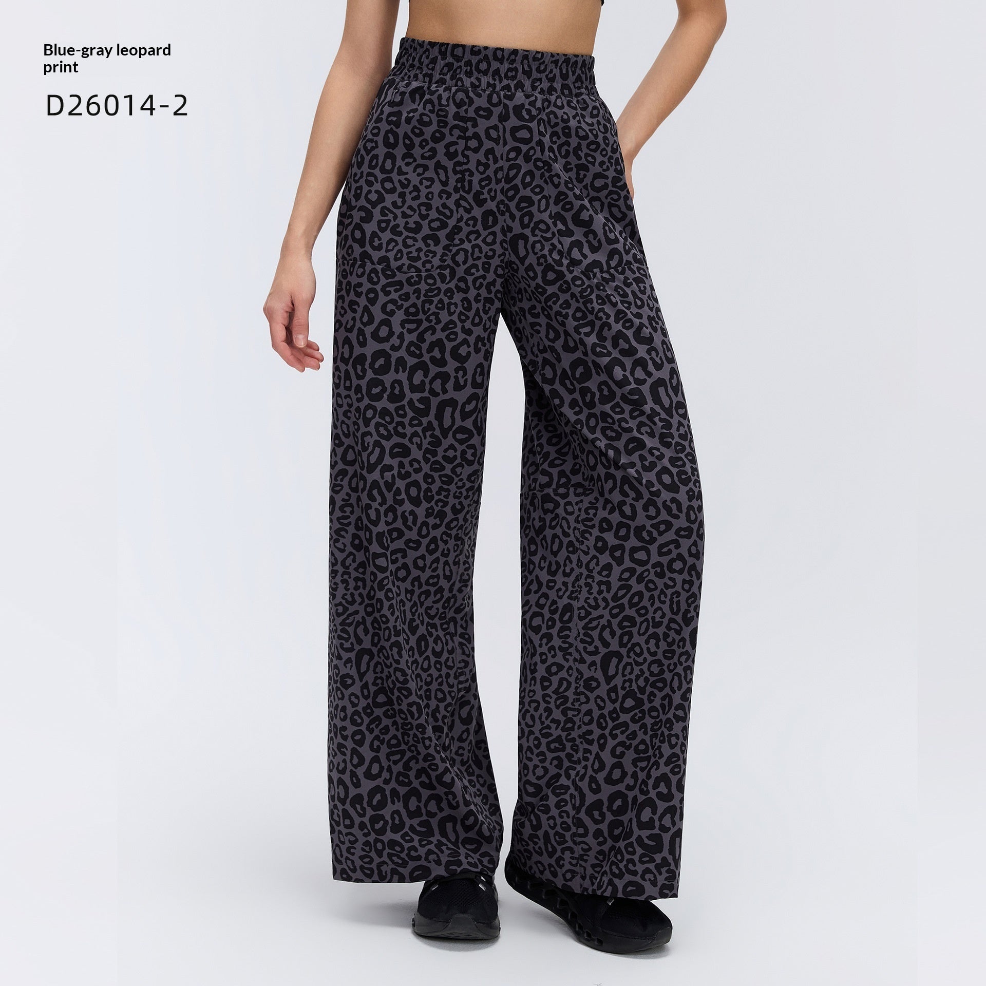 Drawstring-loose Hip-covering Figure-flattering Casual Wide-leg Pants