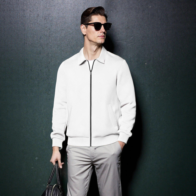 Men's Casual Knitted Zip-up Jacket Hot Sale