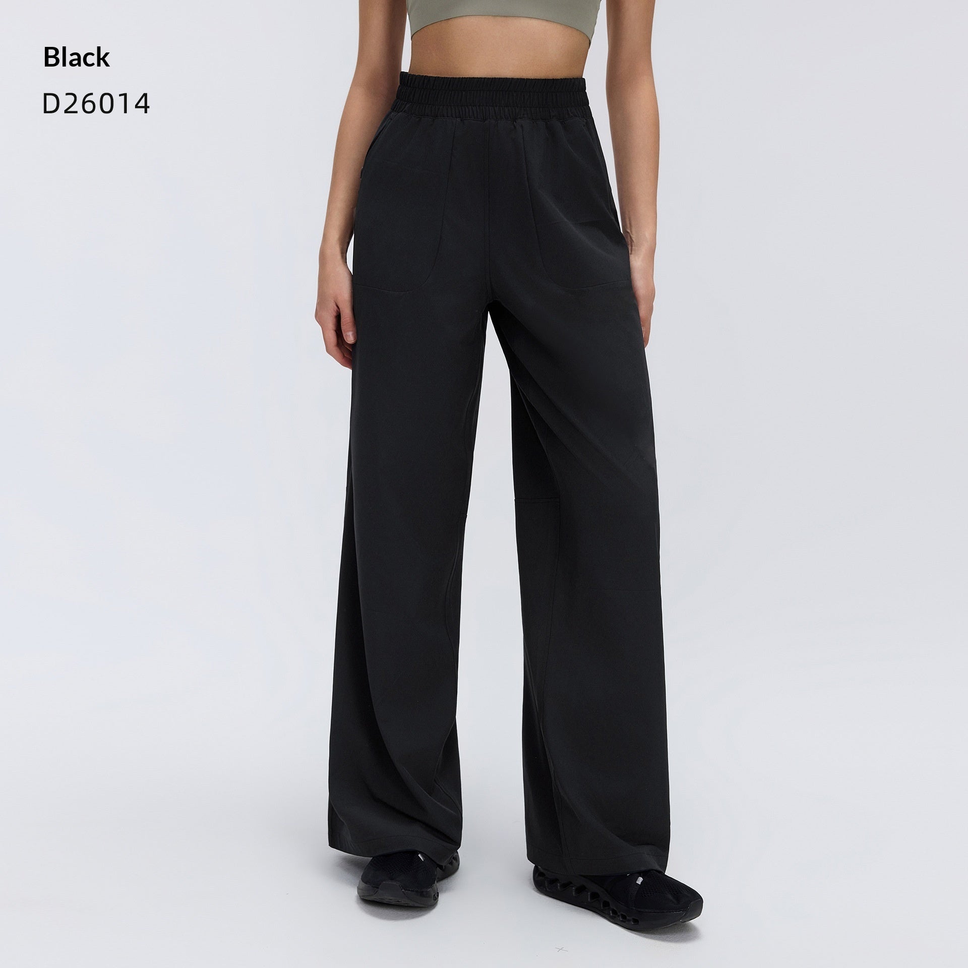 Drawstring-loose Hip-covering Figure-flattering Casual Wide-leg Pants